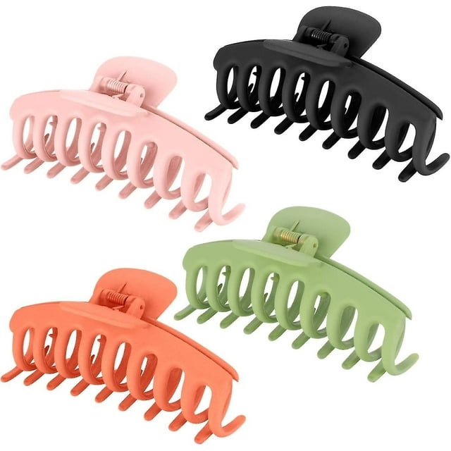 4 pinzas grandes para el pelo, horquillas de plástico antideslizantes, accesorios para el cabello de 4,3 pulgadas
