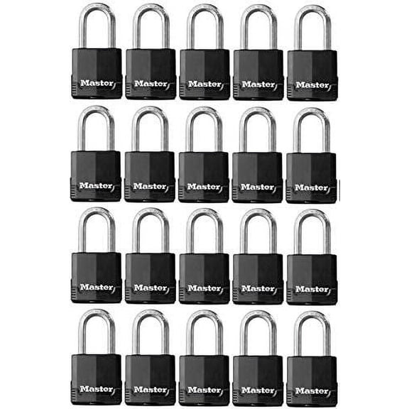 Master Lock M115KALF Covered Extreme Weather 1-3/4" Keyed Alike Padlocks - Quantity 20