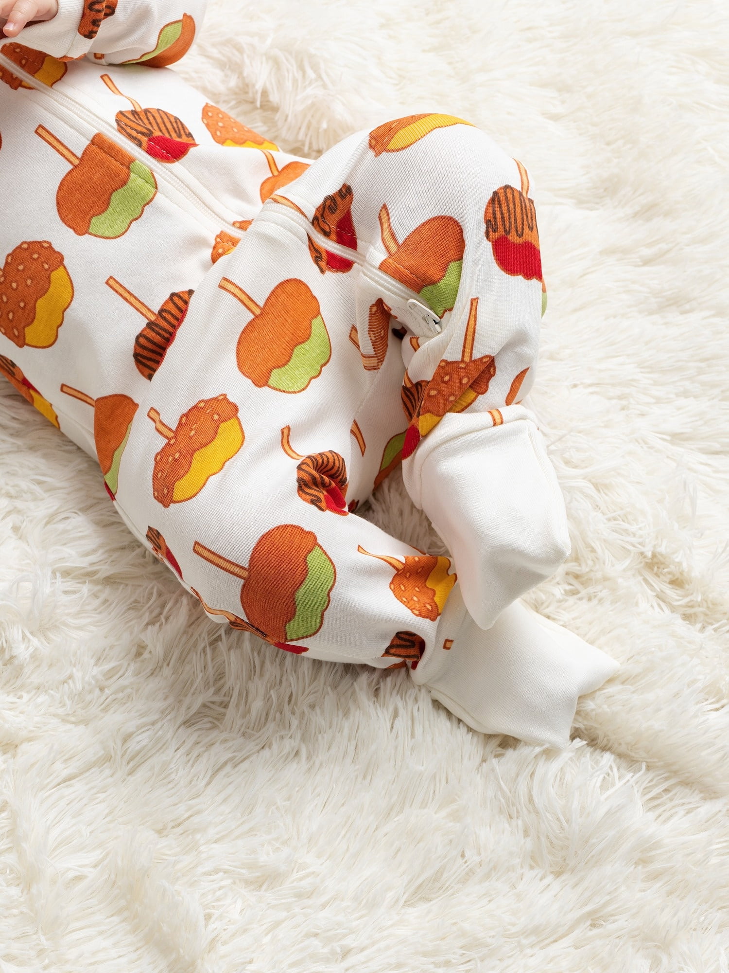 M+A by Monica + Andy Organic Cotton Gender Neutral Long Sleeve Baby One-Piece Pajama, Sizes Newborn - 24 Months