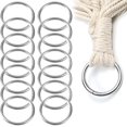 thumbnail image 1 of Yazoeia 12pcs Metal O Rings, 2 Inch Ring Heavy Duty 304 Stainless Steel o Ring Welded Metal o Rings for Macrame, Dog Leashes and Other DIY Crafts CJC912-205906, 1 of 7