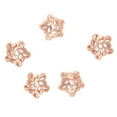 thumbnail image 3 of Paquete de 5 tapas de cuentas de flores de 6 mm para la fabricación de joyas, joyería calada y manualidades. Oro rosa, 3 of 9
