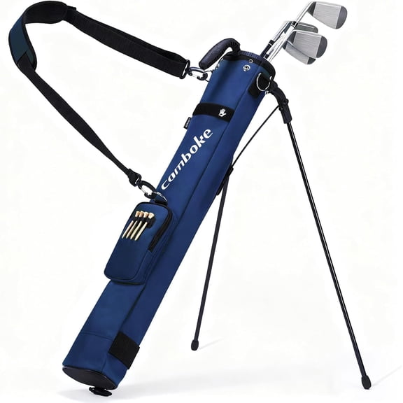 Lightweight Golf Stand Bag, Portable and Durable Golf Carry Bag with Padded Strap and Pocket, Sunday Bag for The Driving Range, 2-Way Divider Practice Bag for Men and Women,Lightweight Golf Stand Bag