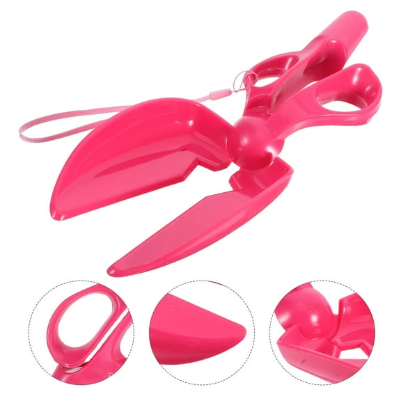 TOYMYTOY Lightweight Plastic Scissor Clamp Pooper Scooper Sky Blue for Yard and Home Cleaning