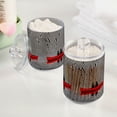 thumbnail image 2 of Yayeee 2 Pack Qtip Holder Bathroom Cotton Swab Canister with Lid Clear Dispenser Set, Red Boat, 2 of 6