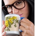 thumbnail image 2 of 3drose, Bright Yellow Allamanda Flowers, 11oz Two-tone Blue Mug, 2 of 6
