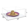 thumbnail image 2 of Better Display Cases Clear Acrylic Sombrero or Large Hat Display Case with White Base - 23.675” L x 23.675” D x 9” H (A128), 2 of 2