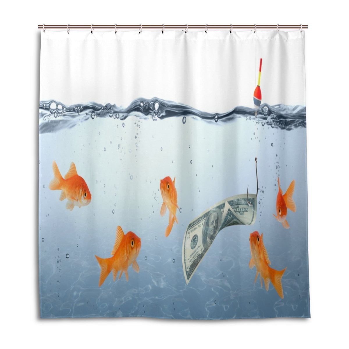 POPCreation Goldfish Shower Curtain Waterproof Bathroom Shower Curtain