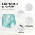 thumbnail image 6 of Lsque Blue Marble Printed Women's Running Shorts with Liner Pockets,Elastic Quick Dry Workout Athletic Gym Yoga Shorts,Womens High Waist Shorts-Medium, 6 of 9