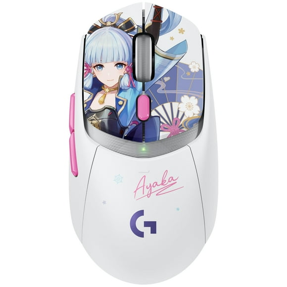 Logitech G309 Kamisato Ayaka Special Edition Wireless Gaming Mouse, LIGHTFORCE Hybrid Switches, Hero 25K Sensor, 86g & 300+ hr Battery Life with AA Battery, 6