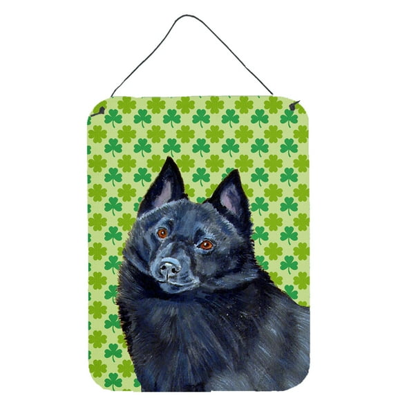Schipperke St. Patrick's Day Shamrock Wall or Door Hanging Print