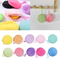 thumbnail image 2 of SDFGTstore Cute Round Coin Purse Keyring Stylish Plushy Wallet Keychain Jewelry for Girl, 2 of 20