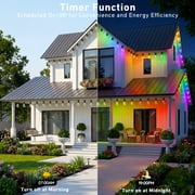 200FT Smart RGB+IC Patio Lights with Shatterproof LED Bulbs ,Outside Light Dimmable Patio for Decor DIY IP67 Waterproof ,Courtyard, garden,Holiday,LED lights more Scene Modes