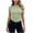 Green, variant on Short Sleeve Tops for Women Crew Neck Basic Solid Color Slim Fit T-Shirts Casual Summer Tees with Built-in Bra