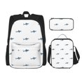 thumbnail image 1 of Easygdp Cute Shark Mochila para Niños y Niñas con Set de Caja de Almuerzo y Estuche para Lápices 3 en 1, Mochila Escolar Estampada para Adolescentes, 1 of 7