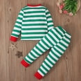 thumbnail image 4 of Odeerbi Toddler Boys Girls Fall Winter Outfits Christmas Striped Sweatsuits Cotton Tracksuit Kids Fashion Cute Long Sleeve Sweatshirt Sweatpants Suit Toddler Clothes Green, 4 of 9