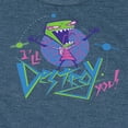 thumbnail image 3 of Invader ZIM - ZIM Screaming I'll Destroy You - Retro Style - Toddler And Youth Girls Fleece Dress, 3 of 5