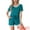 Peacock Green, variant on Women's Sleepwear Lounge Soft Nightwear with Pockets Pajama Set XS Gray