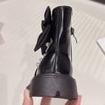 thumbnail image 5 of MAIHAN-QGirls Fashion Ankle Boots with Bowknot Soft Sole Winter Casual Shoes Side Zipper Comfortable Footwear for 3.5-10.5 Years(Black,13), 5 of 7