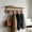 Brown, variant on Wall Hooks with Shelf, Wood Coat Rack with Shelf Wall-Mounted, Entryway Hanging Shelves with 4 Hooks for Clothes Hats Towel Purse Robes, Bathroom Mudroom Bedroom