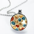 thumbnail image 2 of Shell Elegant Glass Circular Pendant Necklace - Women's Jewelry, 2 of 5