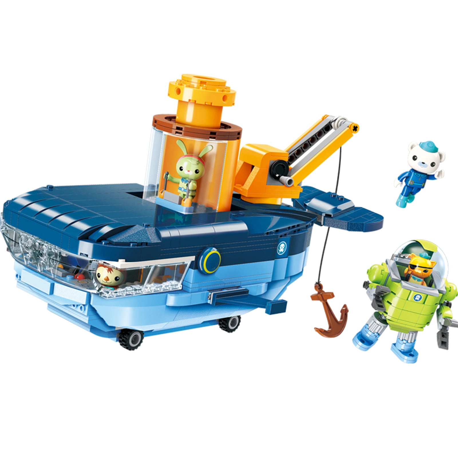 Qman Octonauts Building Block Vehicle Toys GUP-A GUP-B Mini Scene Brick 3PCS/SET 