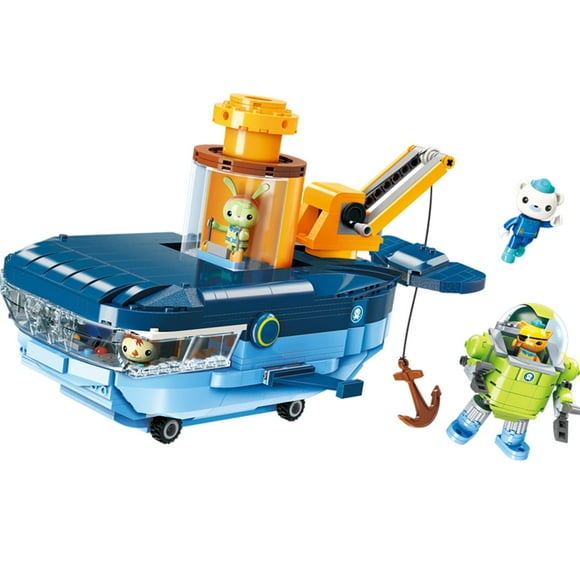 for Age 8+ Octonauts Building Block GUP-C Blue Whale Vehicle & Barnacles Kwazii Tweak 630pcs Building Brick Set-Without Original Box