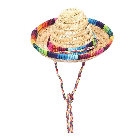 SUYIDA Mexican Straw Hat for Men and Women Ethnic Summer Craft Wide Brim Sun