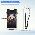 thumbnail image 7 of Xoenoiee Universal Neoprene Cell Phone Pouch Stylish Mobile Protection Case Bag with Large Top Opening, Hook and Loop Fastener Cellphone Crossbody Purse, 4 X 8 Inch, Panda Black Splash Ink, 7 of 7