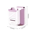 thumbnail image 3 of Gumesh Collapsible Hanging Trash Can, Foldable Kitchen Garbage Can,Plastic Food Waste Bin for Cabinet Door, Waste Basket for Rv Camping Bathroom Bedroom(Purple), 3 of 6