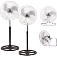 thumbnail image 1 of Ventilador 3 en 1 Multiposición, Ventilador 18 Pulgadas Multifuncional, Abanico Oscilante de Pie Pedestal Potente, Circular de Aire 3 Velocidades (Plata 2 Piezas), 1 of 7