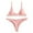 Pink, variant on for Women Padded Scoop Neck Bikini Set Jacinth M