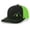 Black/Neon Green, variant on Simple Scenic Mountain Pine Tree Mens Embroidered Mesh Back Trucker Hat Baseball Cap, Black/Black