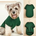 thumbnail image 3 of Solid Color Puppy Clothes Warm Casual Wear Dog Pullover Pet Two-Legged Clothing, Cat Costume Included, 3 of 8