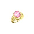 thumbnail image 3 of RYLOS Rings for Women 14K Gold Plated Silver Ring Classic Style Oval 12X10MM Solitaire Gemstone Ring June Pink Ice Jewelry for Women Size 8, 3 of 6