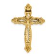 thumbnail image 3 of 14k Yellow Gold 1/4ct. Diamond Budded Cross Chain Slide, 3 of 4