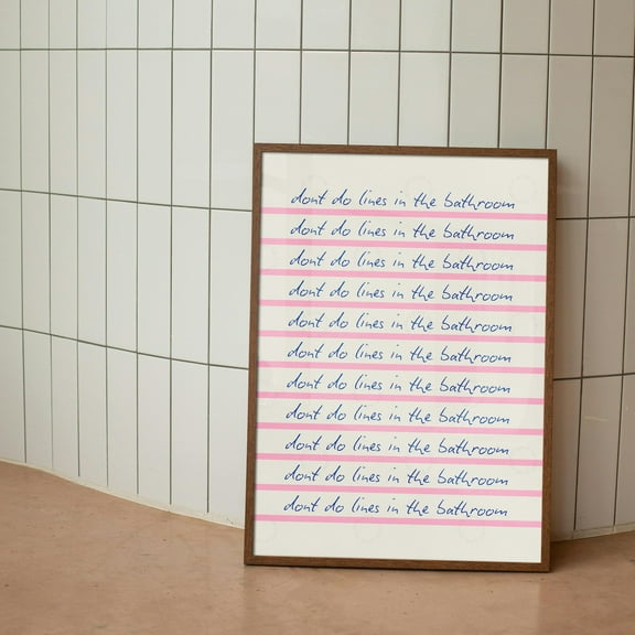 Bathroom Poster, Toilet Print, Retro Wall Art Decor, Housewarming Gift, Guest Check, Retro Bathroom Print, Funny Toilet Wall, Vintage Sign Wall Art, Modern Wall Decor, 8x12 UNFRAMED