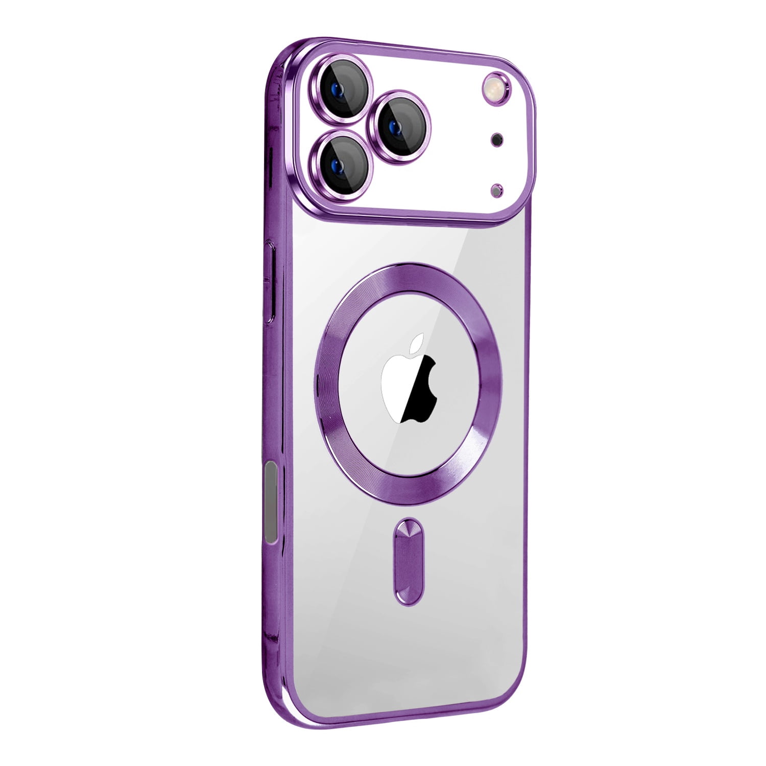 Slim Clear Protective Case with Shiny Finish for iPhone 17 Pro Max - Purple