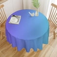 thumbnail image 3 of Round Table Cloth Blue Purple Ombre Tablecloths Washable Table Cover for Kitchen Dinning Party Tabletop Modern Decoration,70inch, 3 of 8