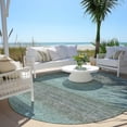 thumbnail image 3 of Dalyn Rugs Machine Washable Indoor/Outdoor Chantille Teal 8' x 8' Round Rug, 3 of 7