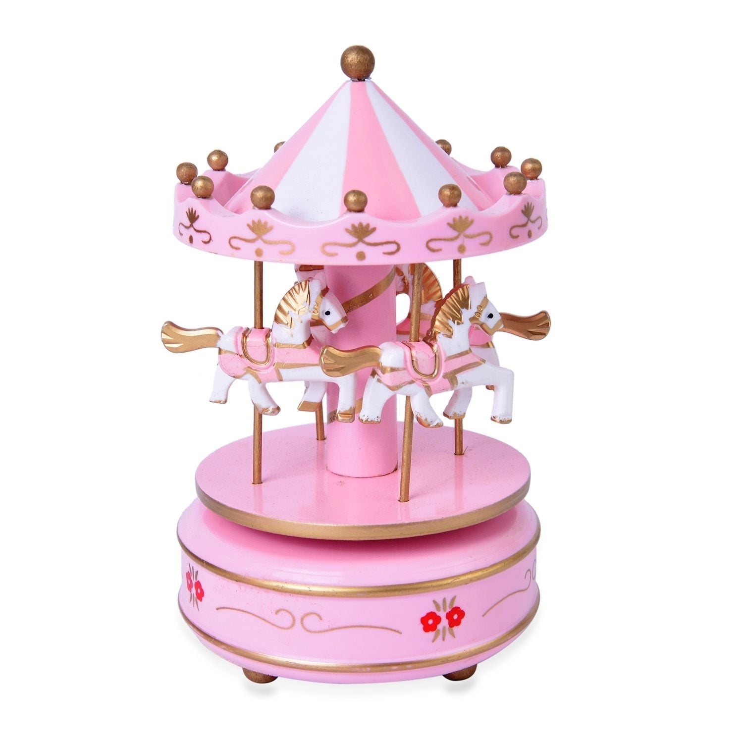 Pastel pink carousel horse charm