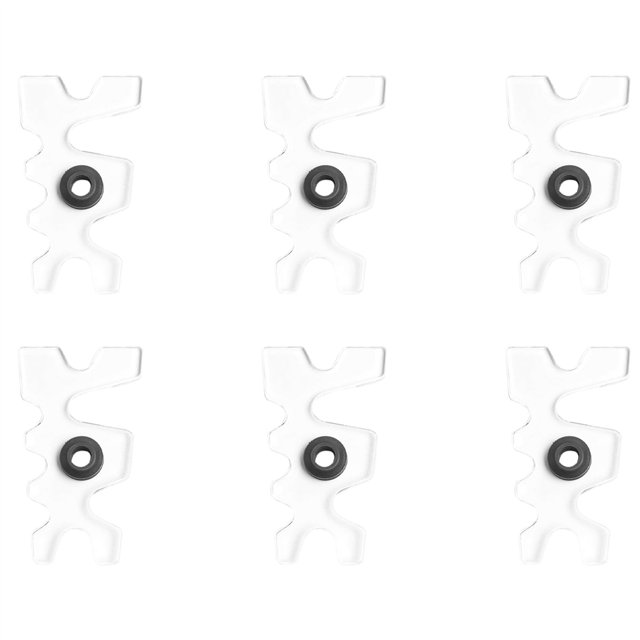 6X Bridge Head Snooker Billiards Cue Rack Heads Accessory for Billiard Pool Cue Accessory,6 x Moosehead Bridge Head,Transparent