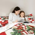 thumbnail image 5 of jejeloiu Happy New Year Queen Comforter Set,Red Christmas Gifts Bedding Sets,Geometric Plaid Bedding Comforter Set For Boys Girls,Lightweight Bedroom Decoration Reversible,3pcs, 5 of 8