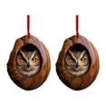 thumbnail image 1 of ziyahi Acrylic Elegant Animal Christmas Ornaments Beautify Tree With Exquisite Designs Unique Style Owl, 1 of 6