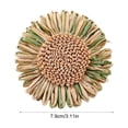 thumbnail image 4 of AYktou 10Pcs Sunflower Straw Appliques, 3.1 Inch Craft Embellishment Woven Sunflower, Artificial Flowers Floral Ornaments DIY Accessories for Wall Decor Shoes Hats Bags Gift Box Wreath Wrapping, 4 of 7