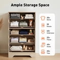 thumbnail image 3 of CHITOOMA 5 Drawer Dresser Wooden, Fluted Tall Dresser for Bedroom, Chest of Drawers for Living Room Hallway, Natural, 3 of 8