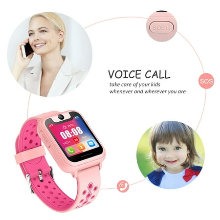 Kids Smartwatch with GPS Tracker Phone Remote Monitor Camera Touch Screen One Game Anti Lost Alarm Clock App Control by Parents for Children Boys Girls Christmas Holiday Birthday (Best Employee Clock In App)