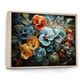 thumbnail image 2 of Designart "Splendidly Realistic Garden Of Colorful Pansies I" Pansies Floater Framed Canvas Wall Art, 2 of 5