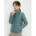 thumbnail image 2 of Wenseny Women’s Long Sleeve Stand-Up Collar Padded Down Puffer Coat Dark Green XL, 2 of 8