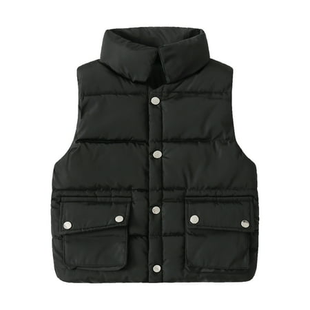 

Ski Jacket Kids Boys down Jacket Youth Boy Children Kids Toddler Baby Boys Girls Sleeveless Patchwork Winter Solid Coats Jacket Vest Outer Outwear Outfits Clothes Toddler Boy Clothes 4t