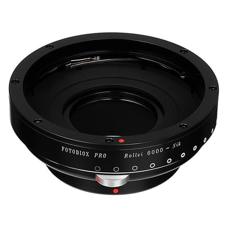 Fotodiox Pro Lens Mount Adapter - Rollei 6000 (Rolleiflex) Series Lenses to Nikon F Mount SLR Camera Body with Built-In Aperture Iris